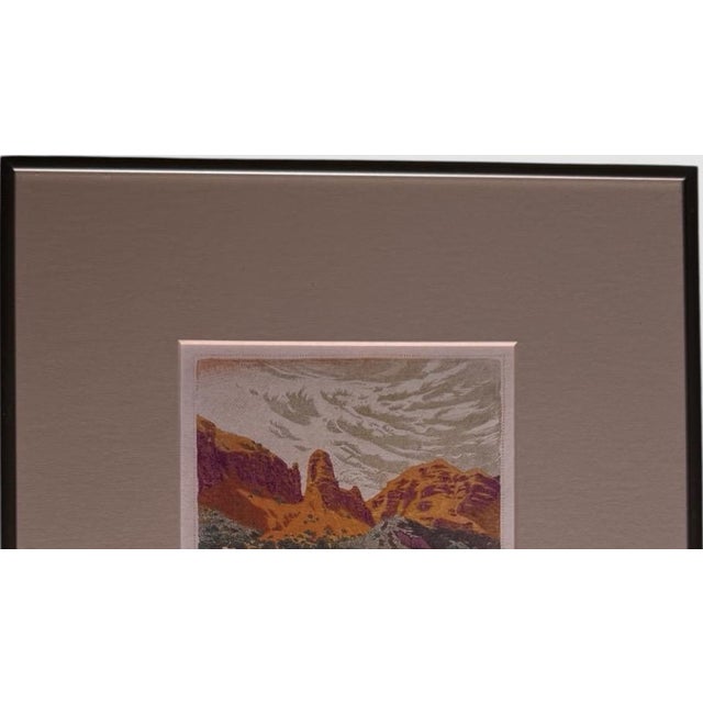 1930s Gustave Baumann Signed Southwest Color Woodcut "Malapai" Framed Art For Sale In Portland, ME - Image 6 of 13