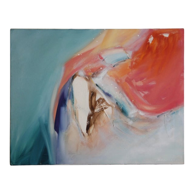 1980s Oil on Canvas Art by Jean Richardson For Sale