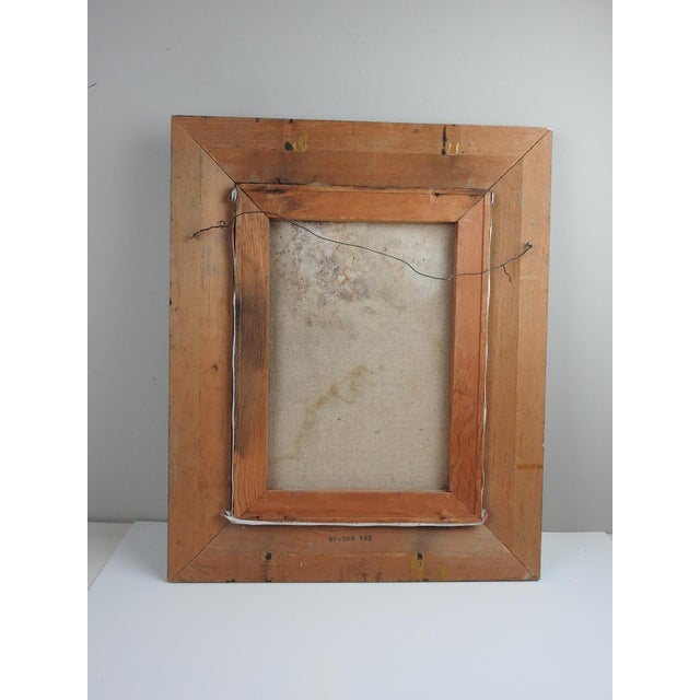 Late 20th Century White Horse Portrait Painting For Sale - Image 4 of 4