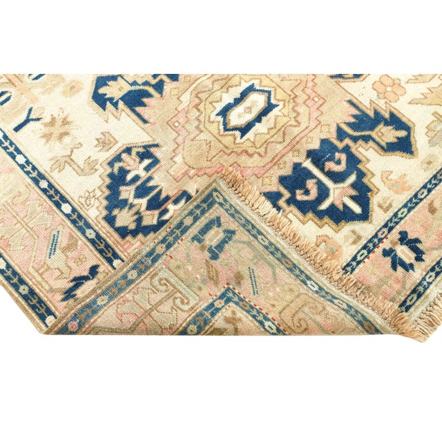 Mid 20th Century Mid 20th Century Washed Out Vintage Caucasian Rug For Sale - Image 5 of 7