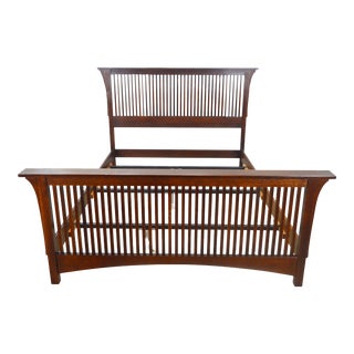 Stickley Mission Oak Queen Bed For Sale