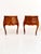 Pair of Italian Bombe Commodini W Geometric Marquetry and Brass Hardware, 1950s For Sale - Image 14 of 16