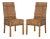 Alisa 18''H Rattan Side Chair in Brown - a Pair For Sale