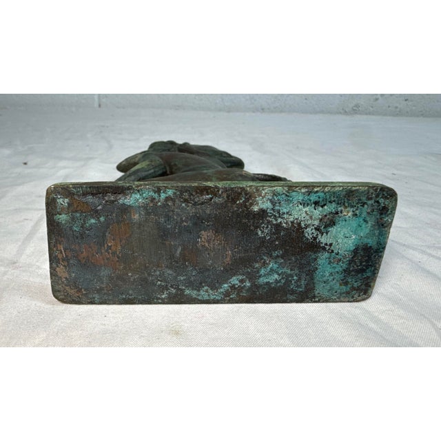 Antique Satyr Greek Mythical Creature Solid Bronze Statue Sculpture Artifact For Sale - Image 10 of 10