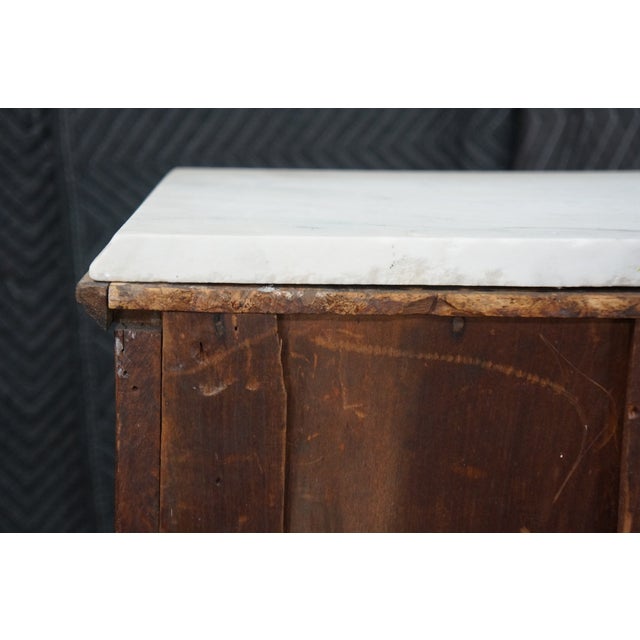 Antique Victorian Eastlake Walnut Burl Marble Washstand Chest Cabinet Stand For Sale - Image 13 of 18