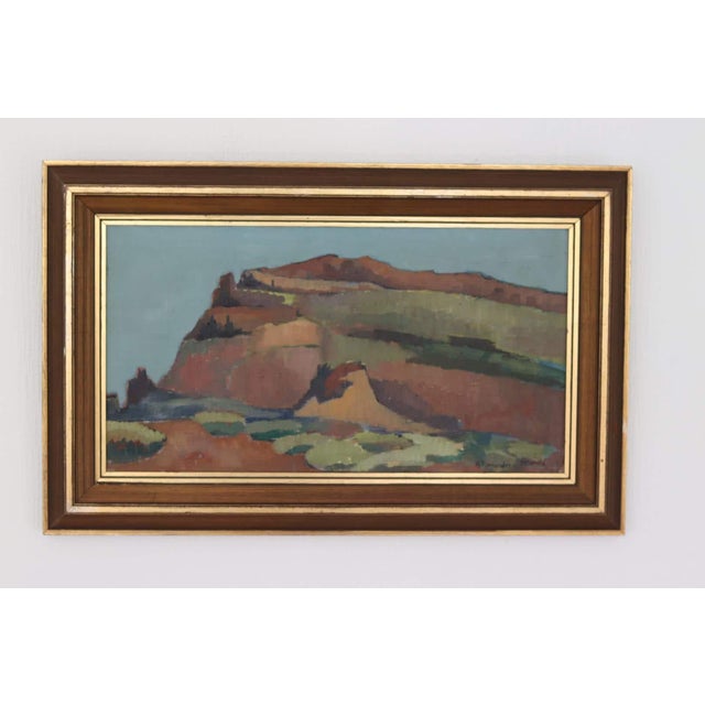 Original swedish oil on canvas – “tenerife” by a. Formander – signed & framed 68 × 38 cm (26.8" × 15") a beautiful oil...