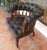 Large Antique English Oak and Brown Leather Office Chair, 1830 For Sale - Image 12 of 14