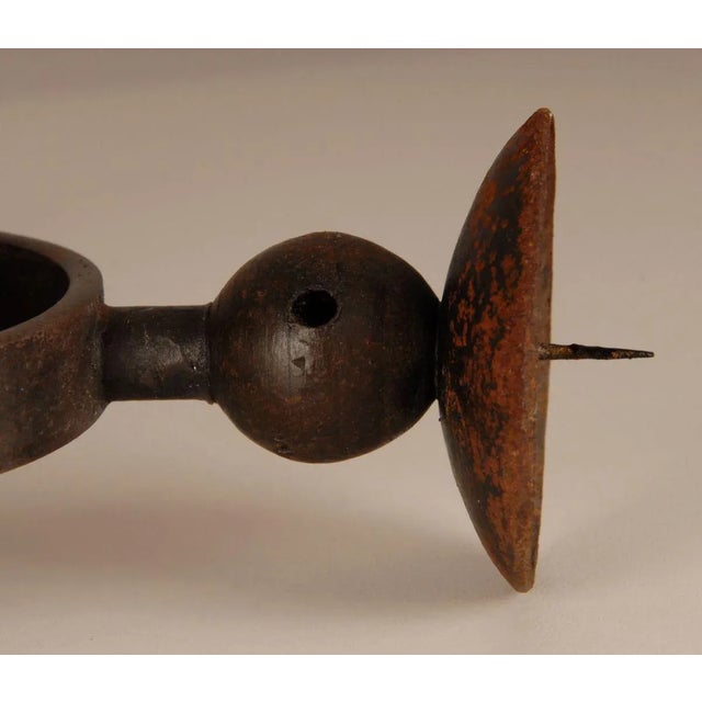 French Art Deco Wrought Iron Candleholder by Gilbert Poillerat, 1940s For Sale - Image 7 of 12