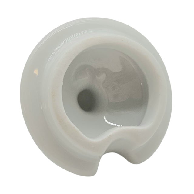 Apilco White Porcelain Mustard Pot With Lid — Williams Sonoma French Tableware For Sale In San Francisco - Image 6 of 7