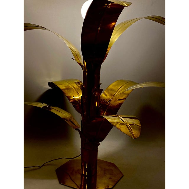 Brass Palm Tree Brass Floor/Table Lamp, Bottega Gadda Italy, 1960 For Sale - Image 8 of 13