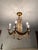 1940s Crystal Fringe Chandelier; Six Light, Hammered Brushed Brass, Glass Crystal Hollywood Regency Lighting For Sale - Image 12 of 12