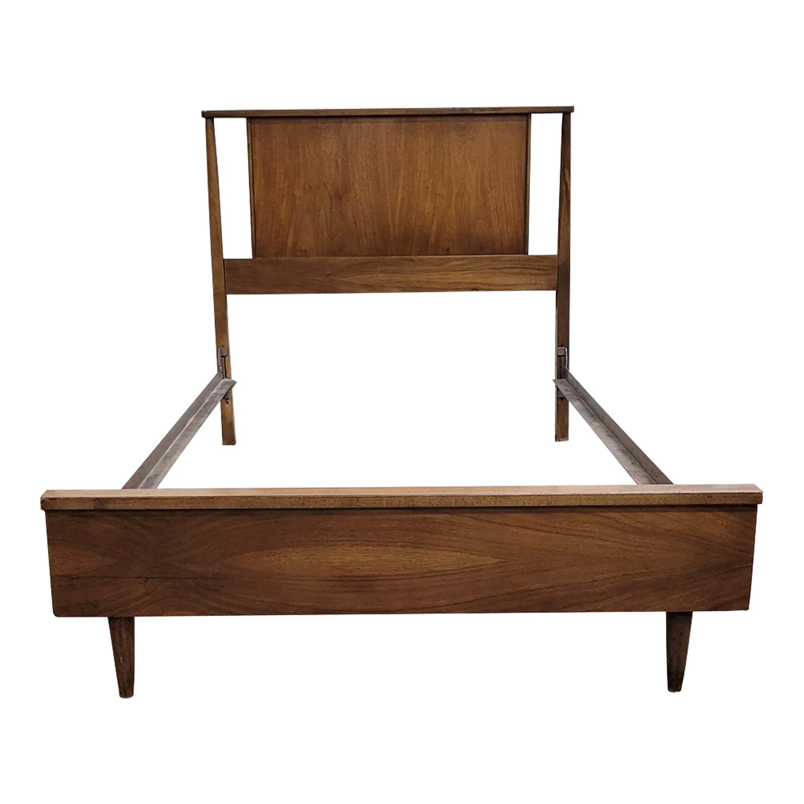 Vintage Twin Size MCM Mid Century Modern Bed | Chairish
