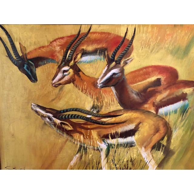 green and black gazelles