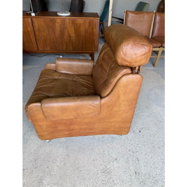 Mid-Century Modern Tan Leather Chair by Wittmann, 1970s For Sale - Image 13 of 16