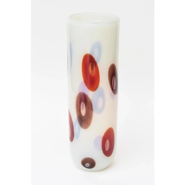 Vintage Italian Murano Anzolo Fuga for Avem Murrines Opalescent Glass Vase or Vessel For Sale - Image 11 of 11