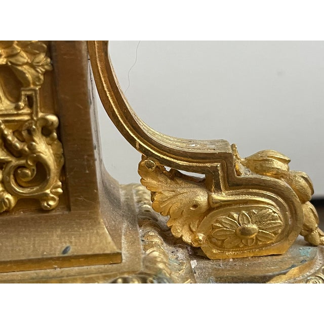 Rococo French 19th Century Gold Gilded Over Bronze Candelabras - a Pair For Sale - Image 3 of 9