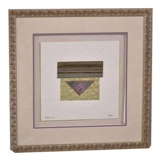 1980s Signed Framed Original 3D Mixed Media Artwork "Fortune Ii" by Broe For Sale