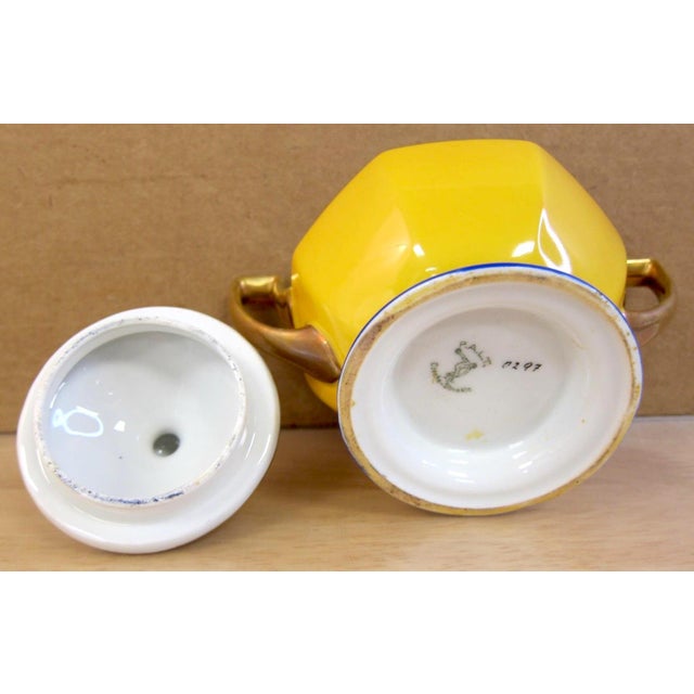 Czech Palt Gilt Porcelain Classical Scene Covered 1930s Sugar Bowl For Sale - Image 9 of 17