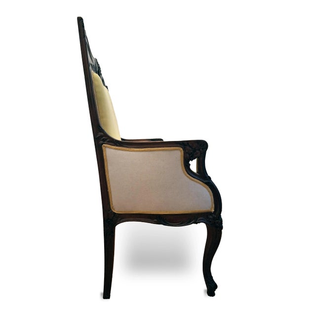 Art Nouveau Brown Bench For Sale - Image 3 of 5