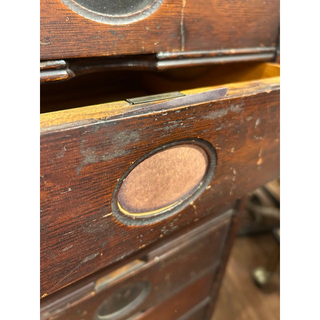 Large Antique Amberg File & Index Company Letter File Cabinet For Sale - Image 16 of 18