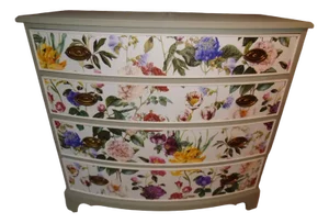 Chest of Drawers in Shabby Chic Style, 1980s