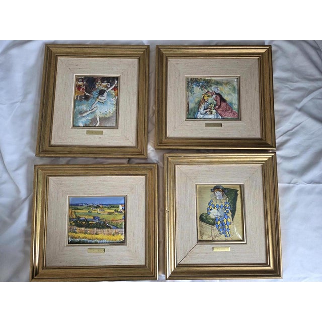 Enamel Miniatures after Degas, Picasso, Van Gogh and Renoir, 1980s, Set of 4 For Sale - Image 13 of 13