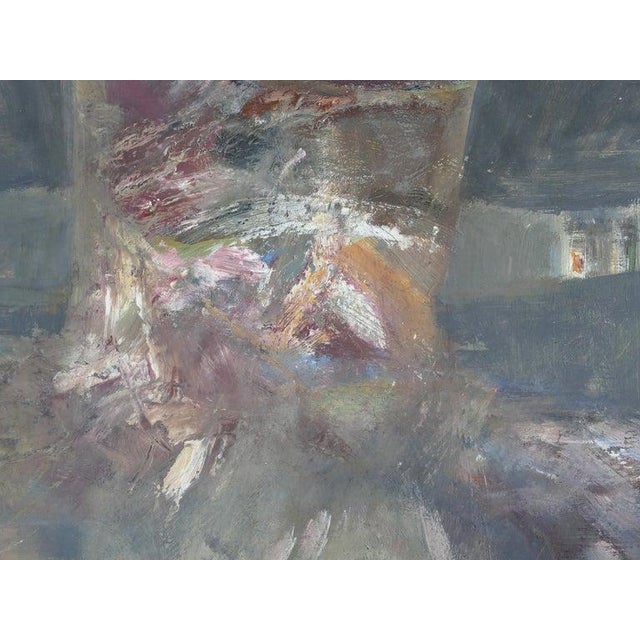 Blue 1990s Figurative Abstract Oil Painting "Pandora's Box" by Warren Fischer For Sale - Image 8 of 8