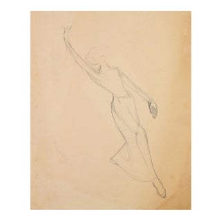 1940s Dancer Drawing by Paul Travis For Sale