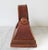 Brown Vintage Quartz Traditional Style Leather Wrapped Wooden Mantel Clock For Sale - Image 8 of 16