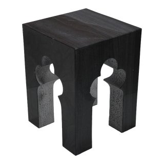 Jahangir Side Table in Black Marble by Paul Mathieu for Stephanie Odegard For Sale