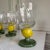 Bordallo Pinheiro Style Green Stem Lemon Motif Hand Blown Fluted Glass Goblets - Set of 12 For Sale In Chicago - Image 6 of 9