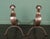 Late 19th Century Large Swan-Neck Wrought Fireplace Andirons, 1890, Set of 2 For Sale - Image 5 of 5