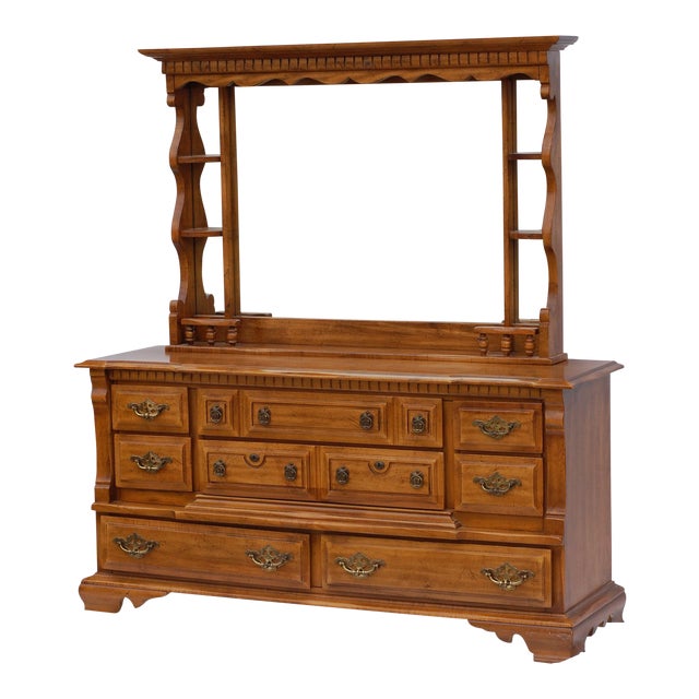 Early American Style Triple Dresser Eagle Brass Hardware Chairish