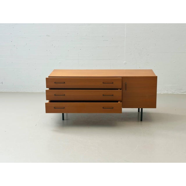 Wood Mid-Century Scandinavian Teak Lowboard with Drawers For Sale - Image 7 of 16