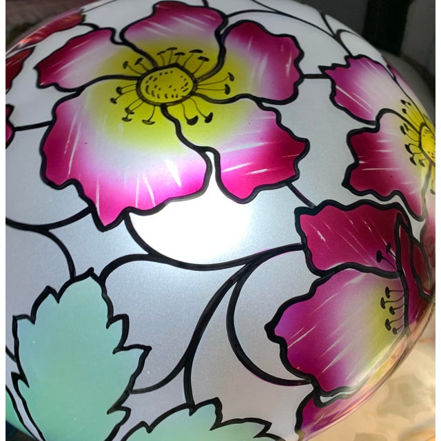 Early 20th Century Pairpoint Glass Co. Poppy Flower Stained Glass Table Lamp, Vienna Shade, 1920 Ll For Sale - Image 5 of 15