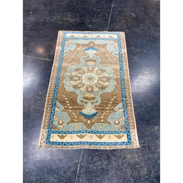 Turkish Mini Rug Oriental Hand Knotted Vintage Rug 1'10" x 3' #17912 Explore a curated collection of hallway runners, wool...