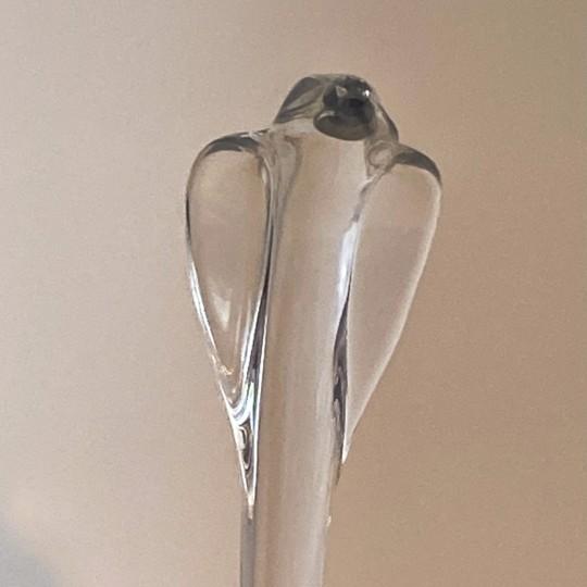 Transparent Daum France Crystal Standing Hooded Cobra Snake Sculpture (Large: 16.5”, Clear, Vintage, 1980s) For Sale - Image 8 of 18