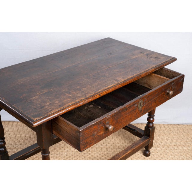19th Century Oak Side Table For Sale - Image 9 of 11