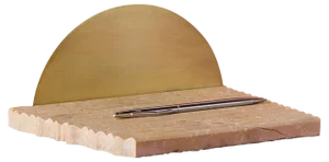 Brass and Marble Ruinette Pencil Holder by Ilaria Bianchi