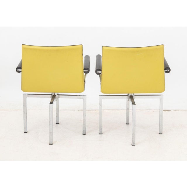 Late 20th Century Giorgio Saporiti X Il Loft Swivel Armchairs, Pair For Sale - Image 5 of 5