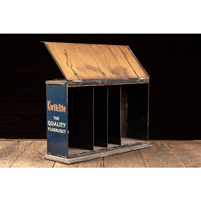 Metal Antique Kwik-Lite Tin Litho Point-of-Sale Case For Sale - Image 7 of 10