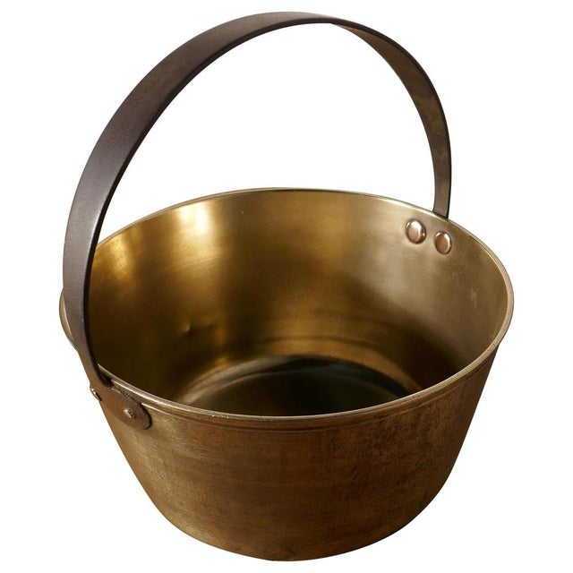 Metal Small 19th Century Brass Preserving Pan or Cooking Pot, 1870s For Sale - Image 7 of 7
