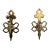 Virginia Metalcrafters Pr Brass Wall Candle Sconces Colonial Williamsburg, Set B For Sale