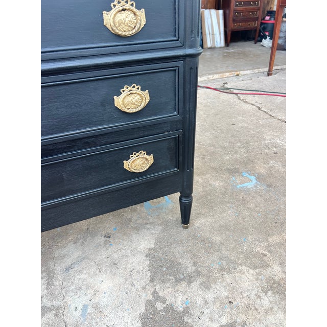 Wood French 19th Century Louis XVI Pair of Commodes / Chest of Drawers For Sale - Image 7 of 12