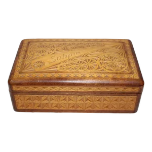 Folk Art Box Hand Carved W/ Carved Name Sophie