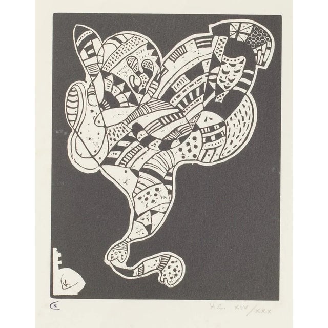 Wassily Kandinsky, Surreal Figure, 1942, Woodcut on Paper For Sale