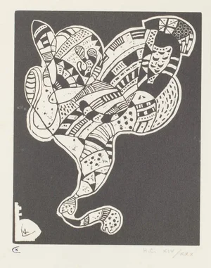 Wassily Kandinsky, Surreal Figure, 1942, Woodcut on Paper