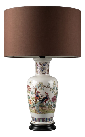 Large Ceramic Table Lamp by V.V. Carraresi, 1940s