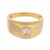 Contemporary Vintage Emerald Cut Diamond 14k Yellow Gold Bezel Ring, Size 9.5 For Sale - Image 3 of 7