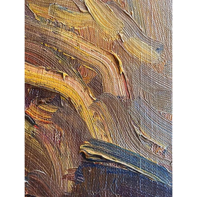 Abstract 1973 Figurative Abstract Oil Painting by Warren Fischer, Signed For Sale - Image 3 of 8